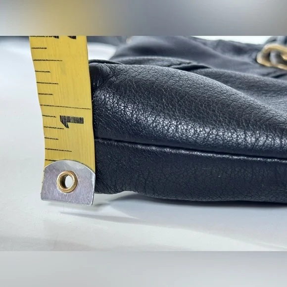 hobo black leather wristlet bag zipper - Picture 11 of 12